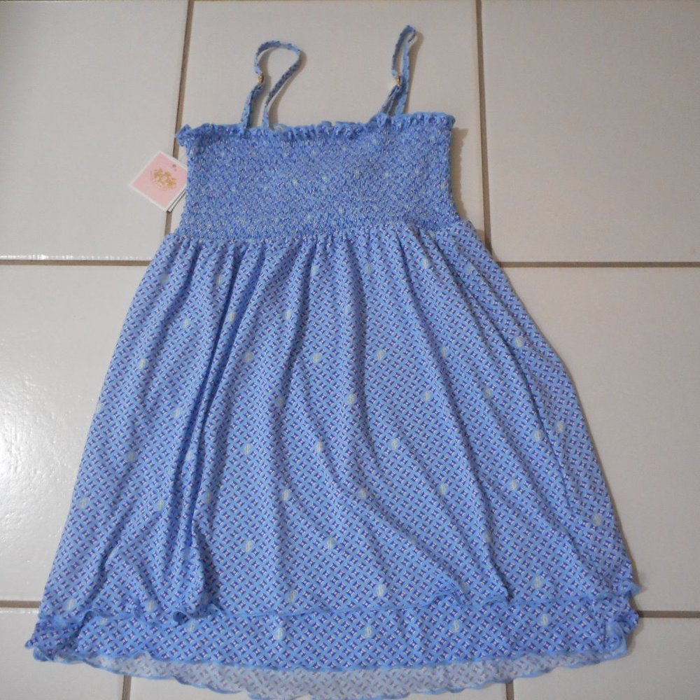 New JUICY COUTURE Girls Size M Blue Cover-up Swim $102